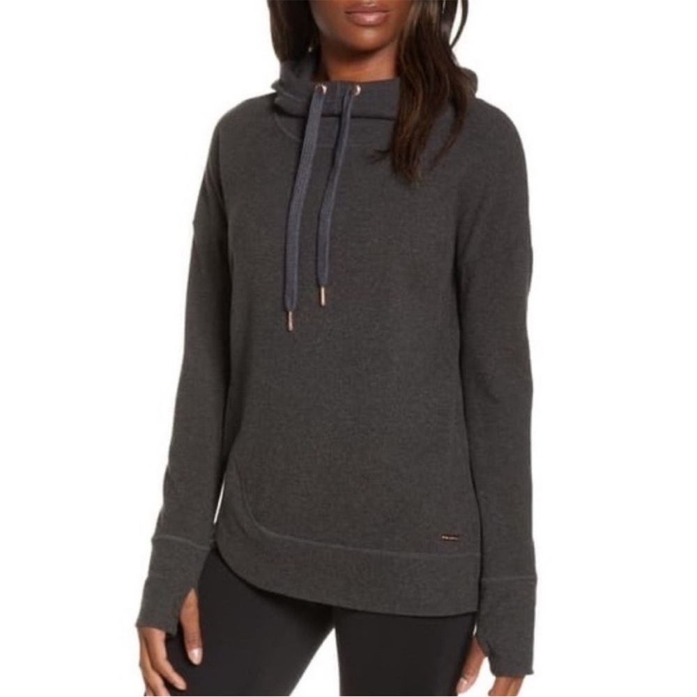 Sweaty Betty Harmonise Luxe Sweatshirt Size Small Charcoal Gray